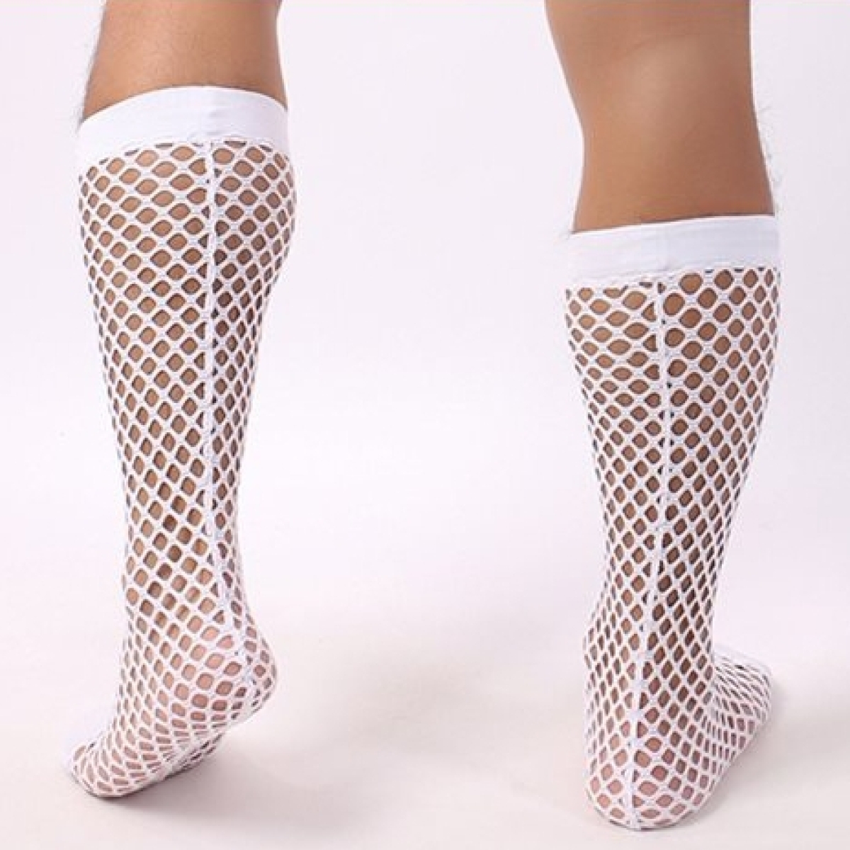 special mesh stockings for men white 1