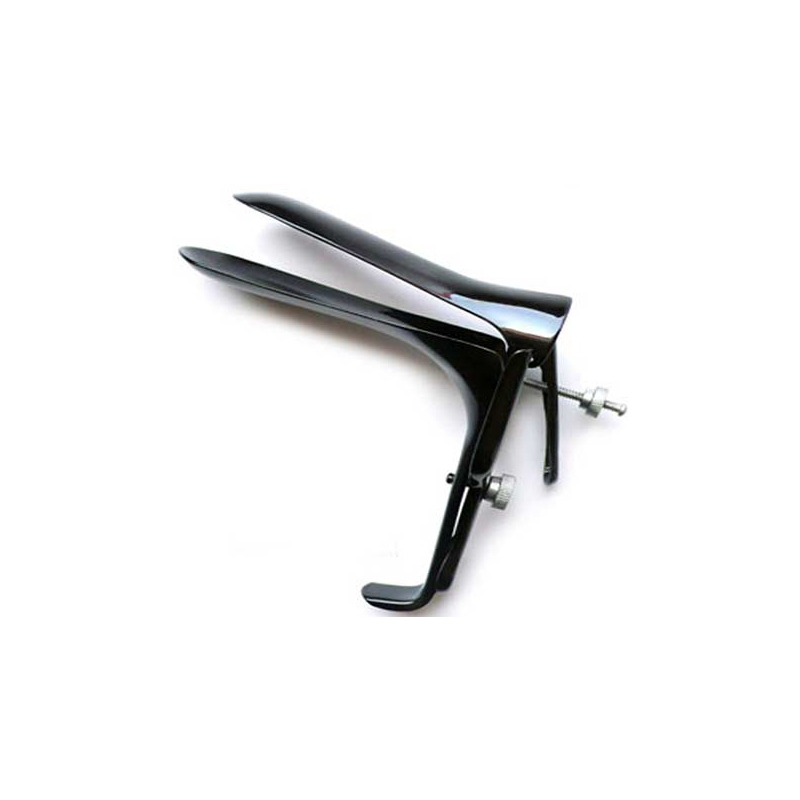 speculum en metal noir 11 x 35 cm 1