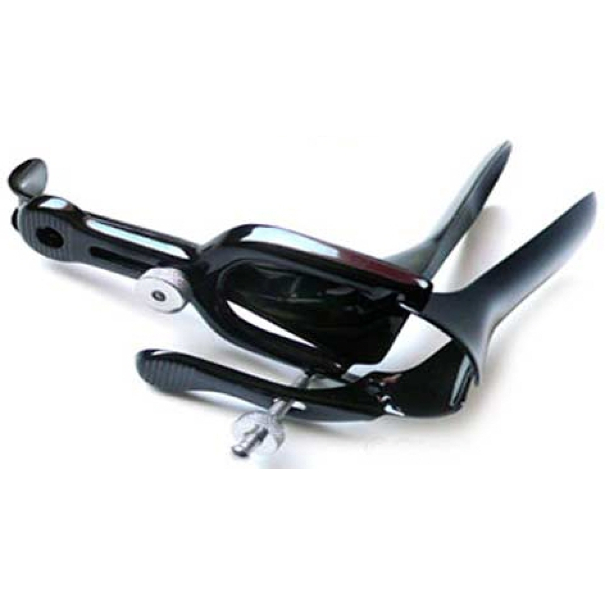 speculum en metal noir 11 x 35 cm 2