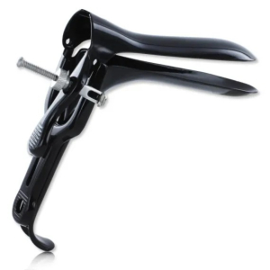 speculum en metal noir 11 x 35 cm