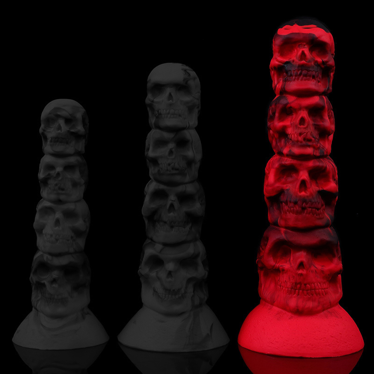 spooky scary skeletons anal beads red l