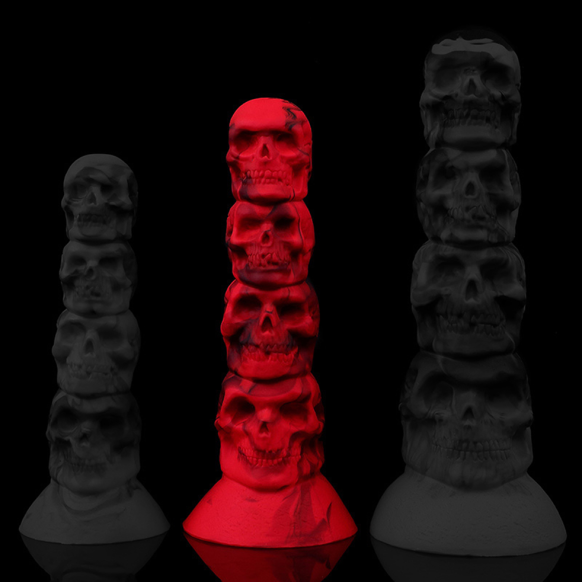 spooky scary skeletons anal beads red m