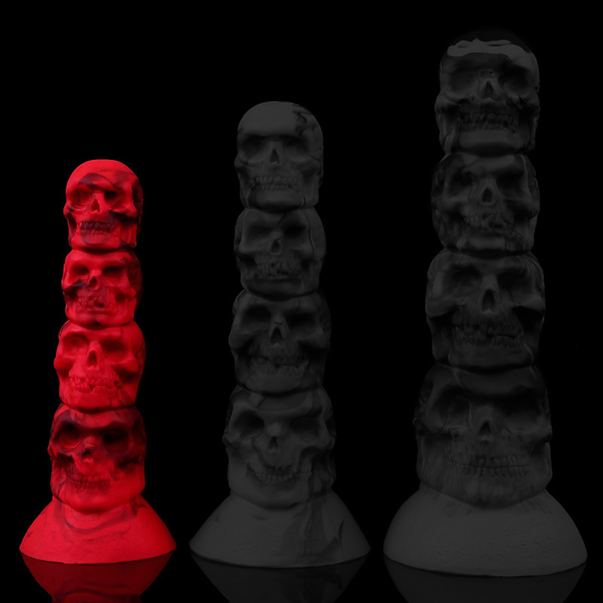 spooky scary skeletons anal beads red s