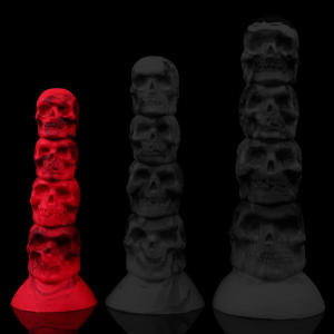 spooky scary skeletons anal beads red s