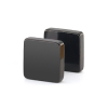 stainless square earring stud black