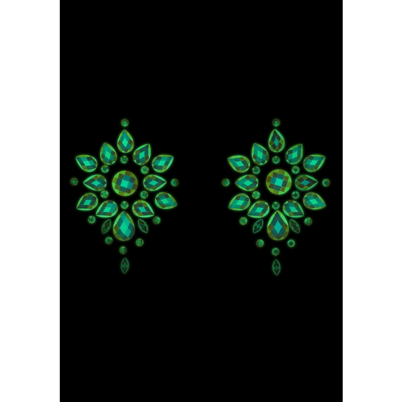 stickers cache seins strass phosphorescents glow nipples 3