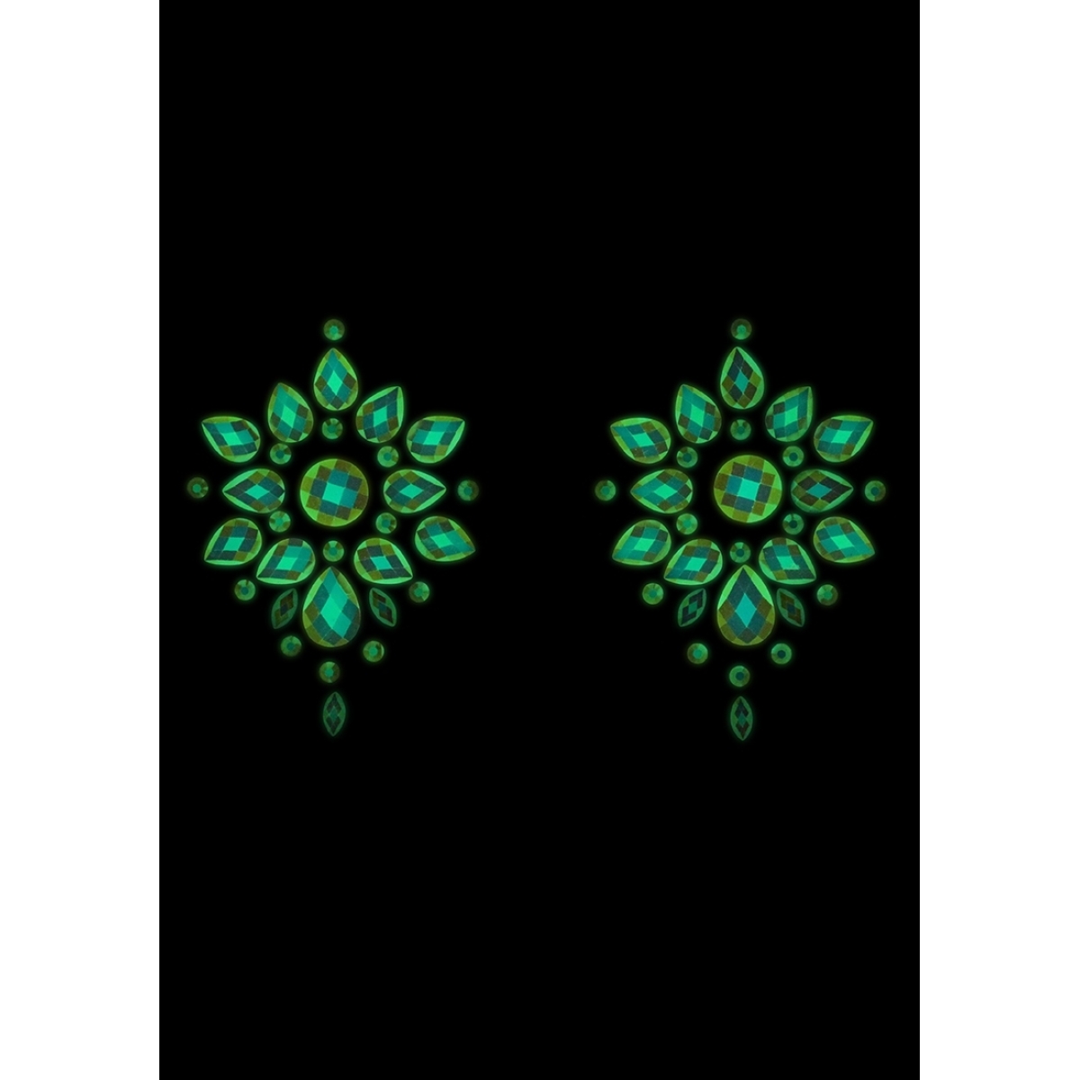 stickers cache seins strass phosphorescents glow nipples 8