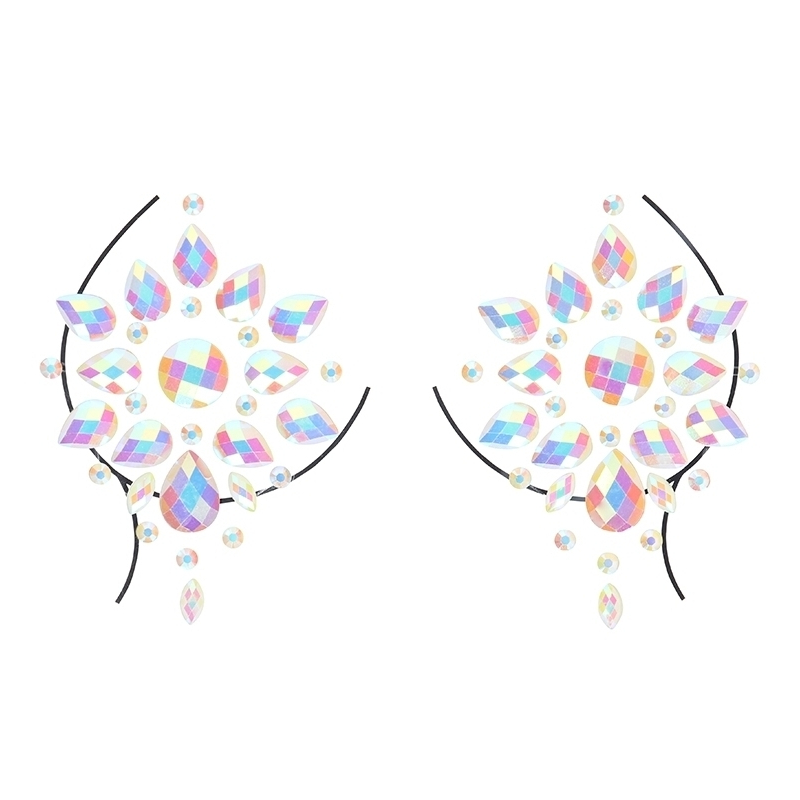stickers cache seins strass phosphorescents glow nipples