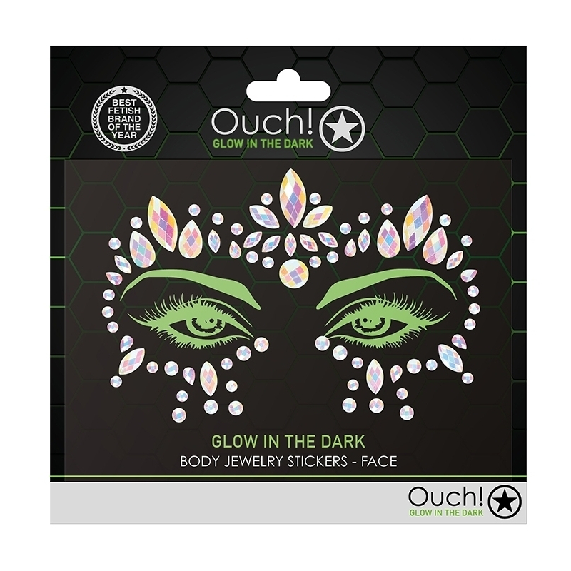 stickers strass contours des yeux phosphorescents glow jewelry 1