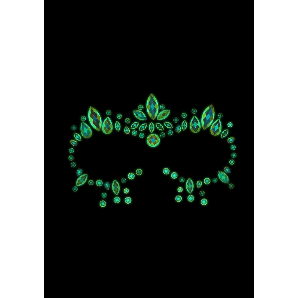 stickers strass contours des yeux phosphorescents glow jewelry 3