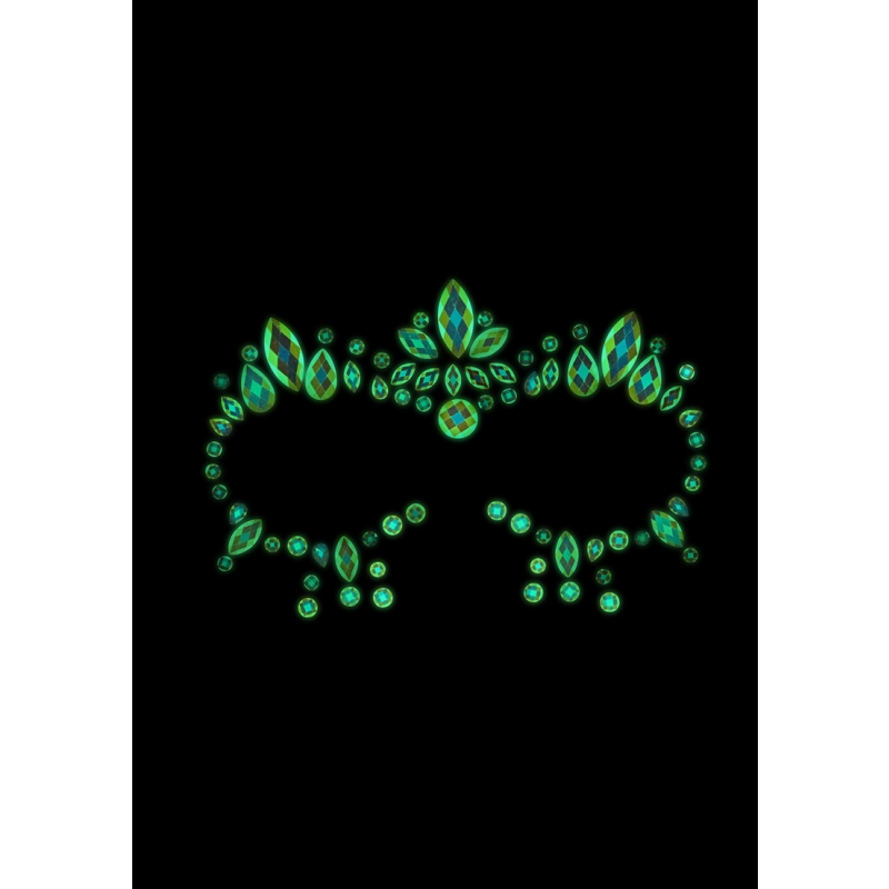 stickers strass contours des yeux phosphorescents glow jewelry 3