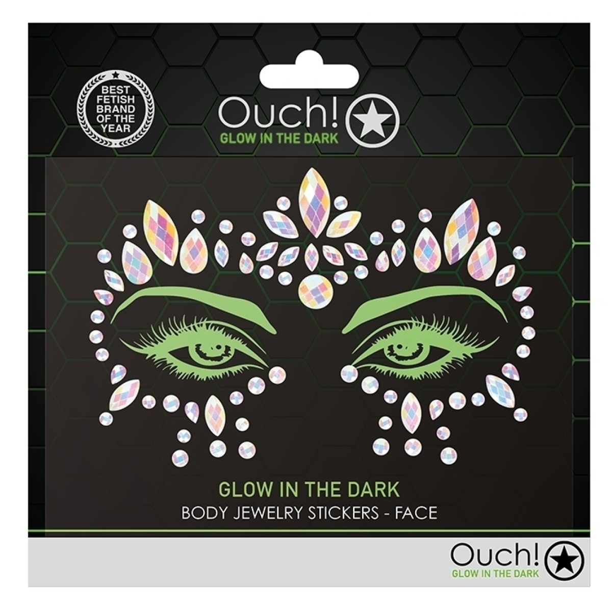 stickers strass contours des yeux phosphorescents glow jewelry 5