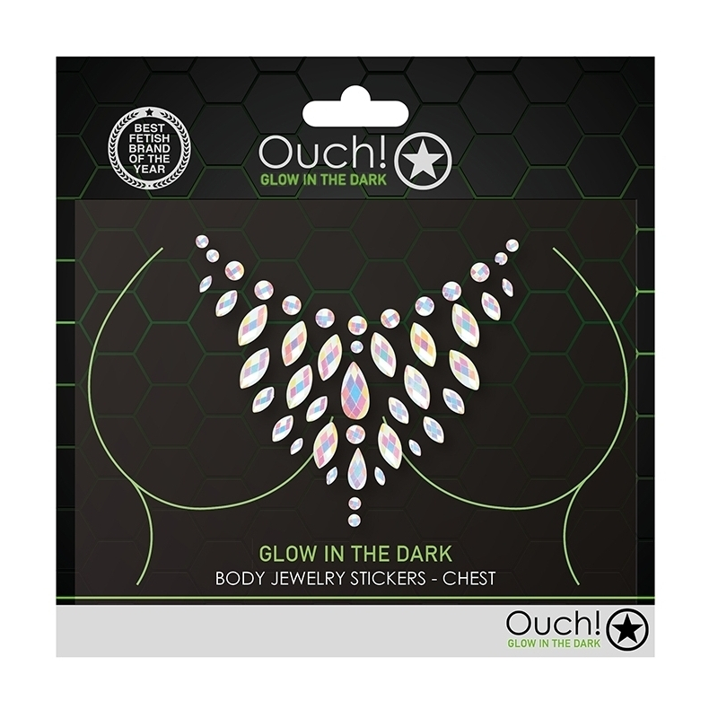 stickers strass decollete phosphorescents glow chest 1
