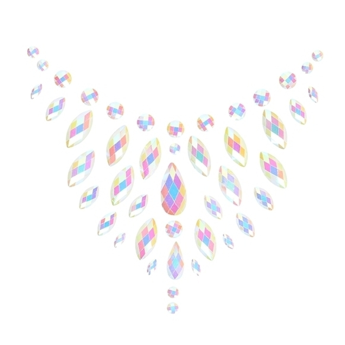 stickers strass decollete phosphorescents glow chest 2