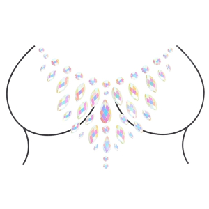 stickers strass decollete phosphorescents glow chest