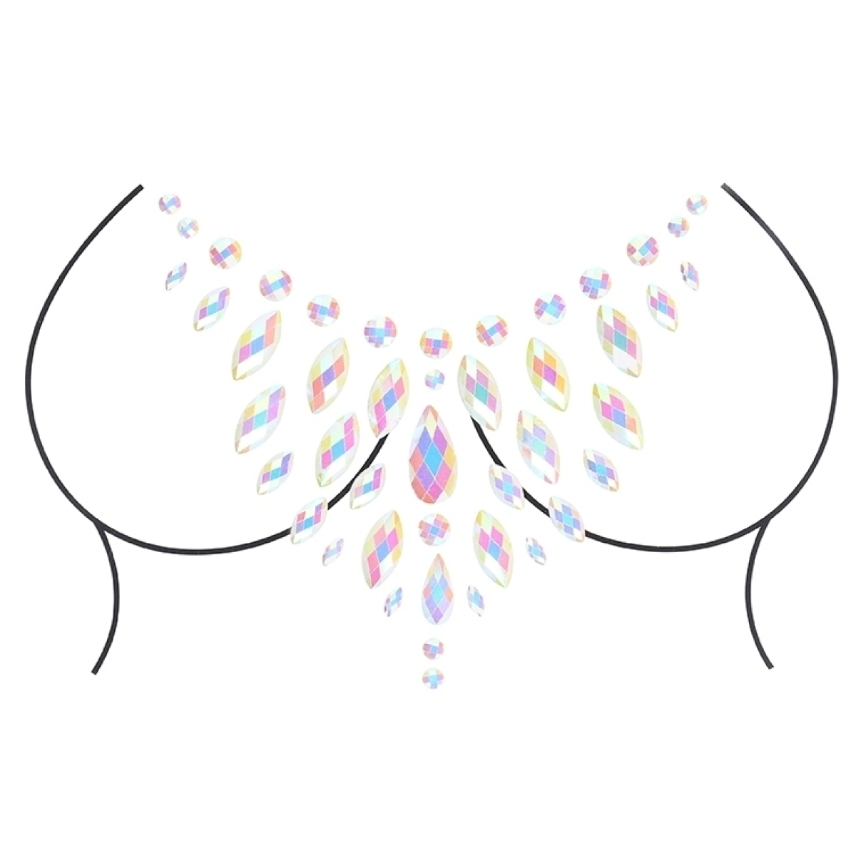 stickers strass decollete phosphorescents glow chest 4