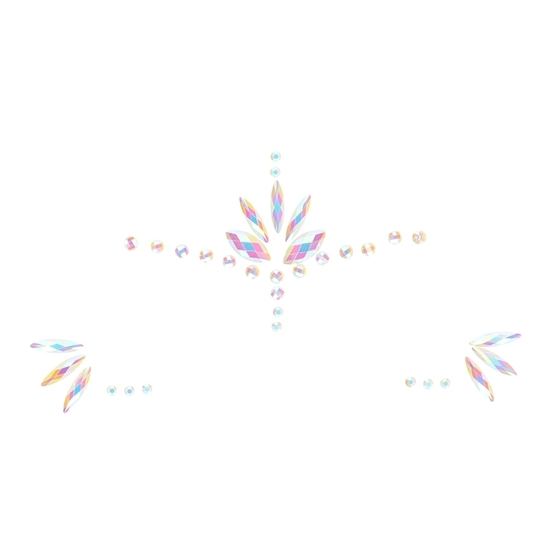 stickers strass visage phosphorescent glow jewelry 2