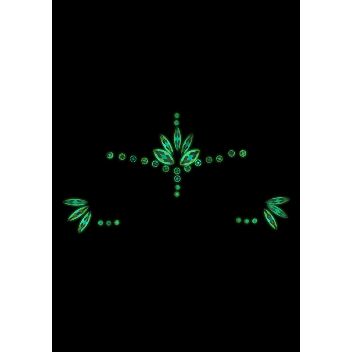stickers strass visage phosphorescent glow jewelry 3