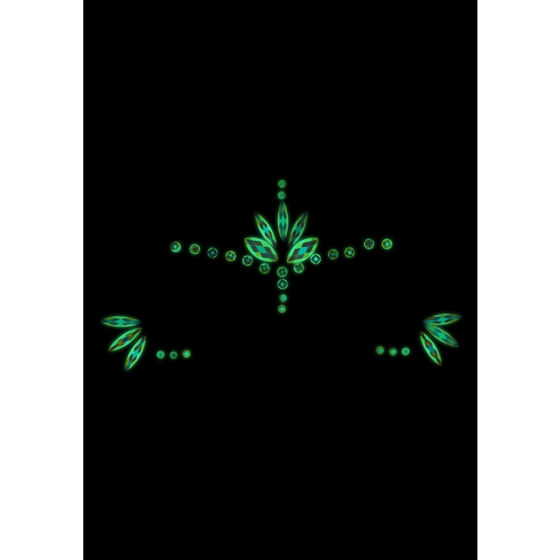 stickers strass visage phosphorescent glow jewelry 3