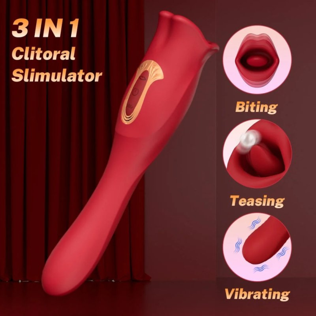 stimulateur anulingus avec gode lips tongue 10 x 34cm 2