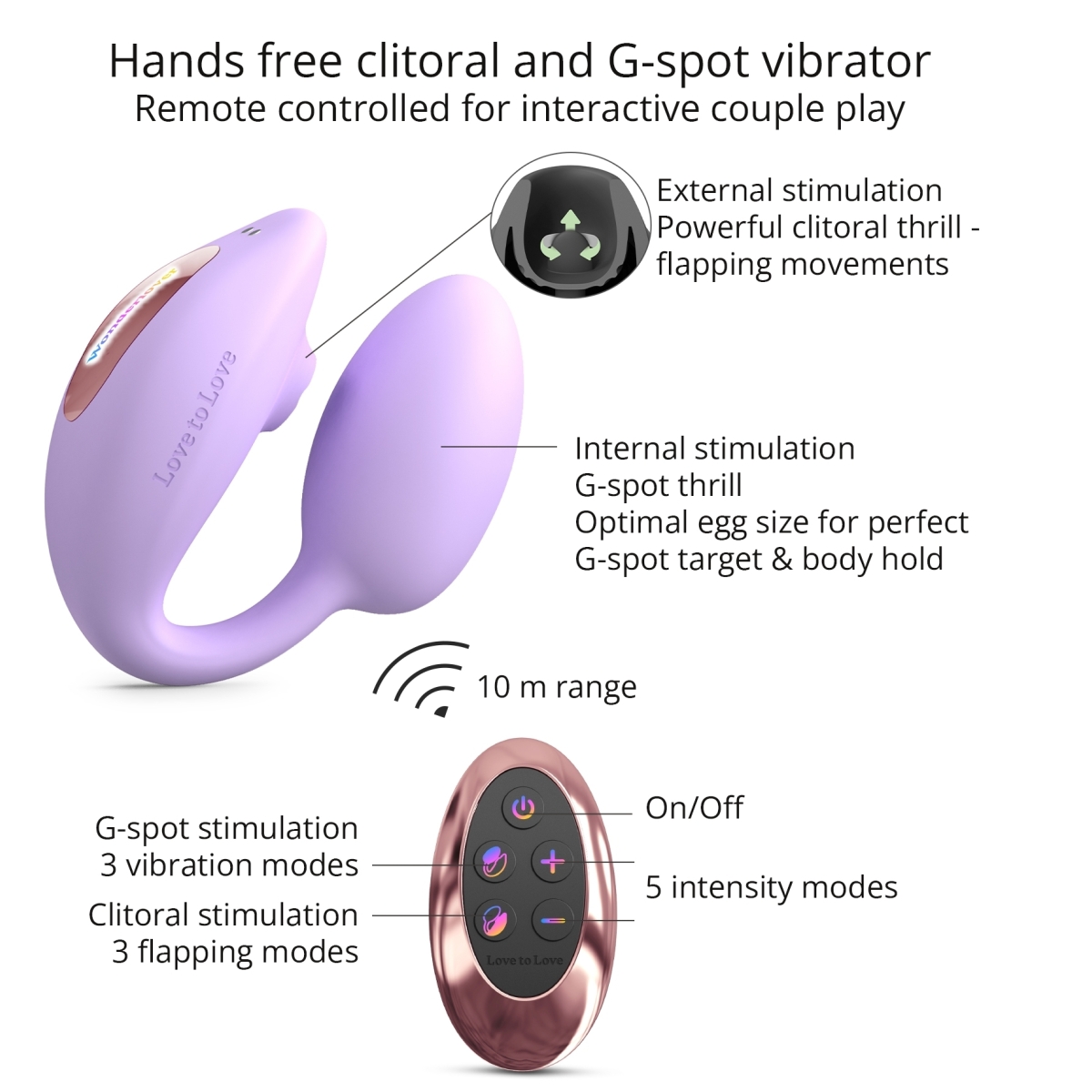 stimulateur clitoris et point g wonderlover love to love mauve 4