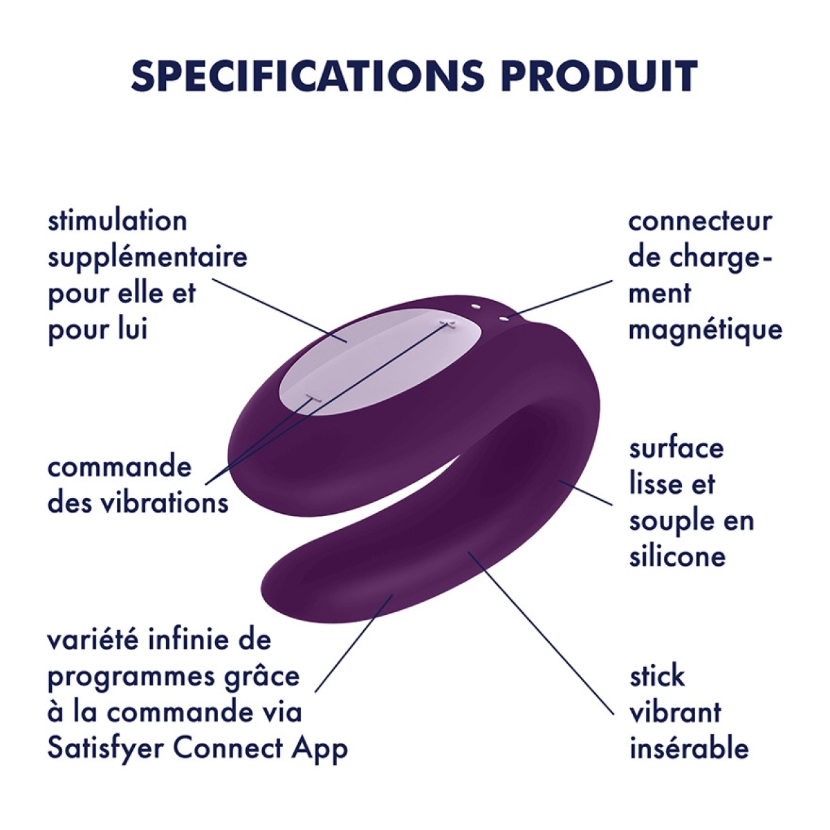 stimulateur connecte double joy satisfyer mauve 2