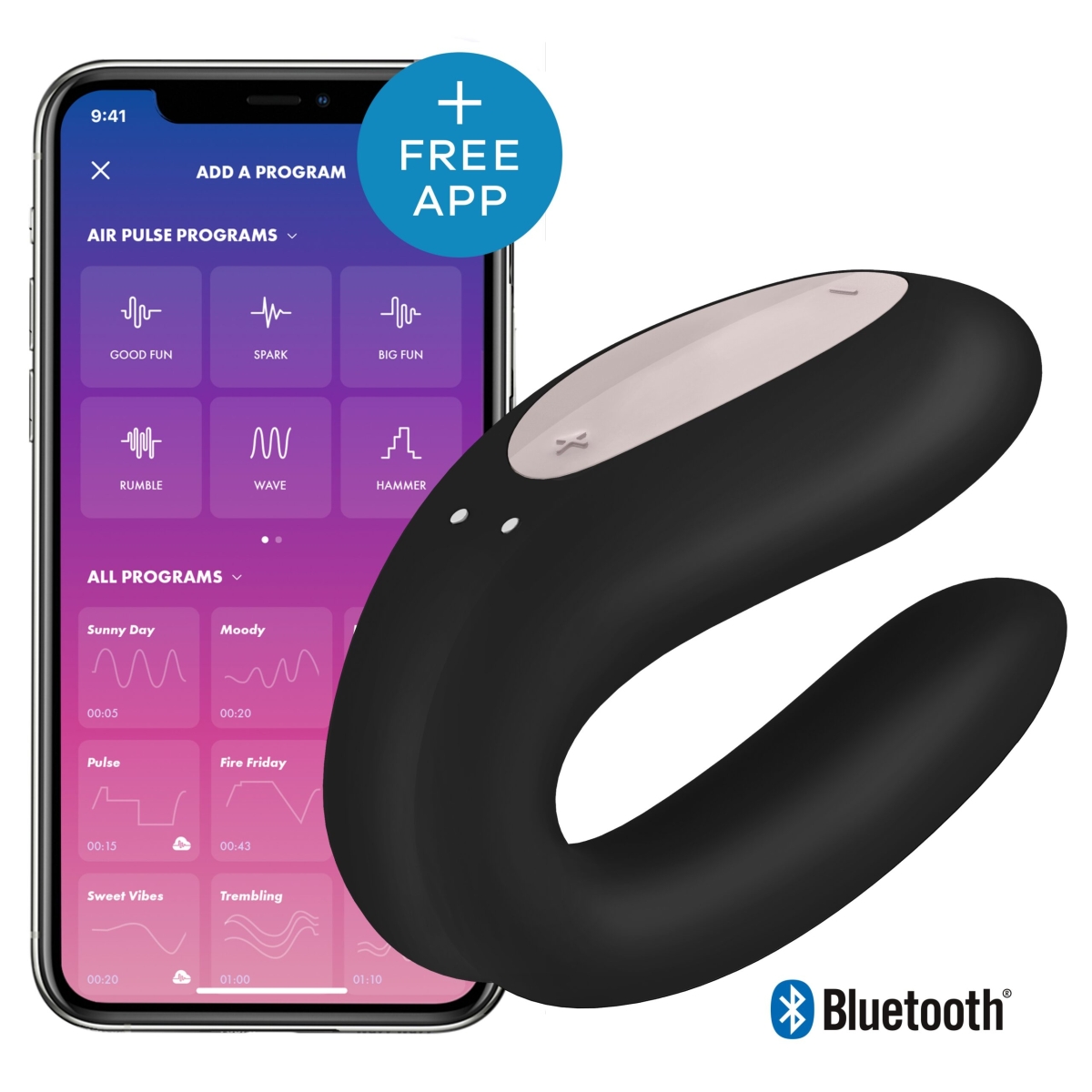 stimulateur connecte double joy satisfyer noir scaled