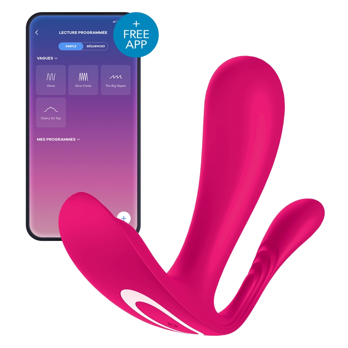 stimulateur connecte satisfyer top secret 2 9 x 3cm rose scaled