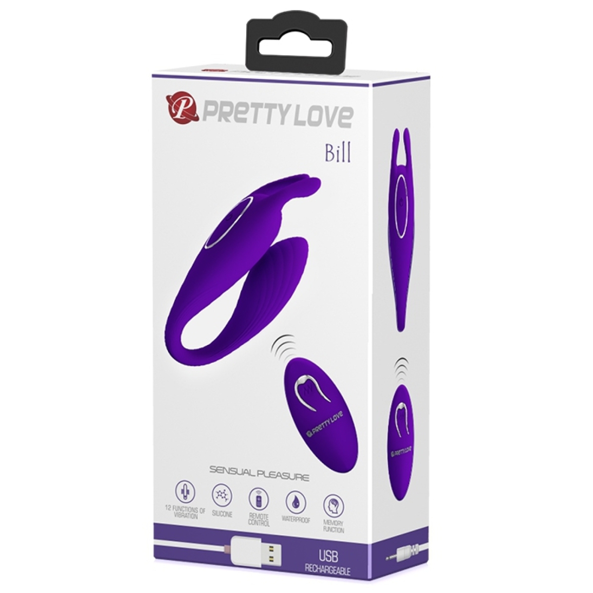 stimulateur de clitoris bill pretty love 10 x 33 cm violet 1