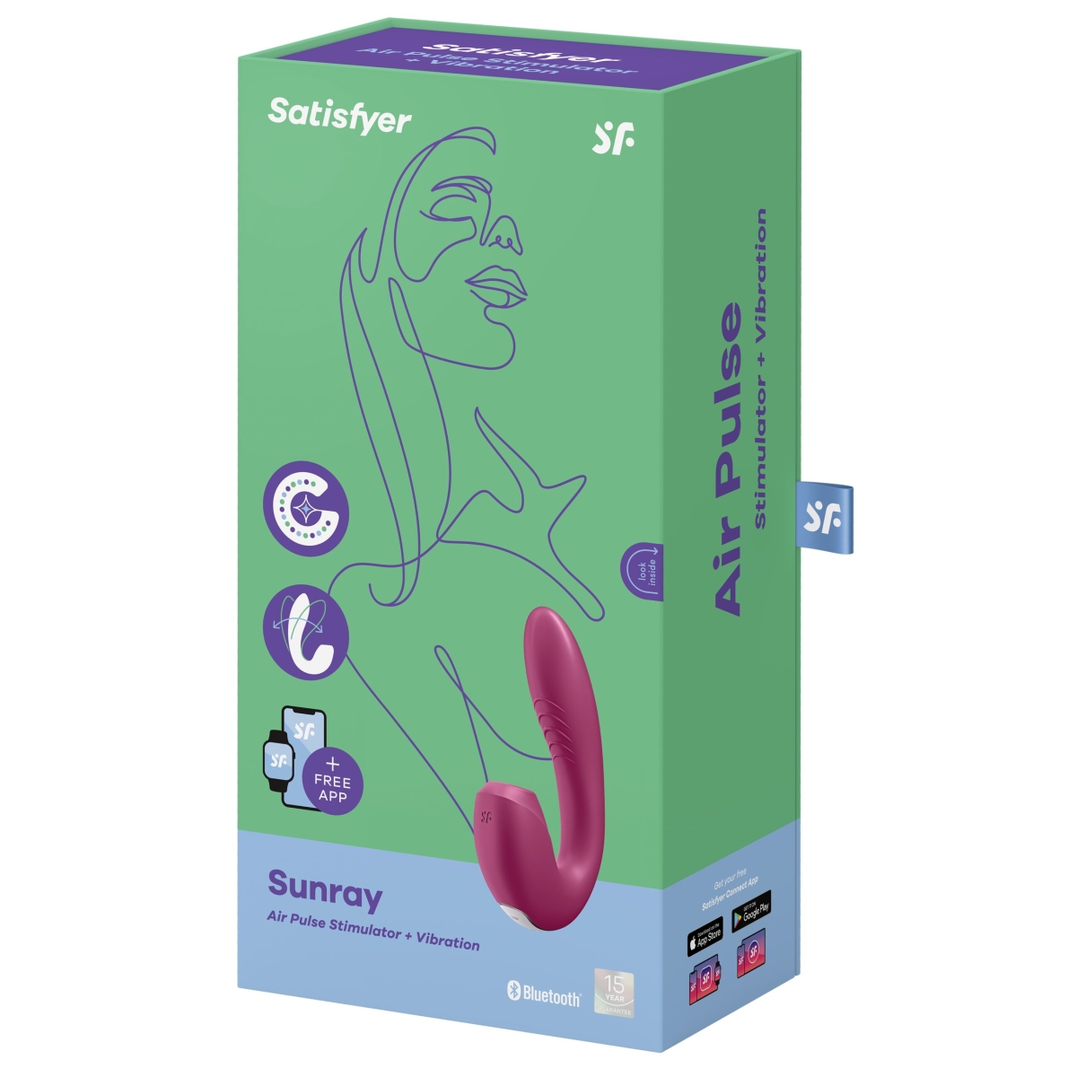 stimulateur de clitoris connecte sunray satisfyer framboise 2 scaled