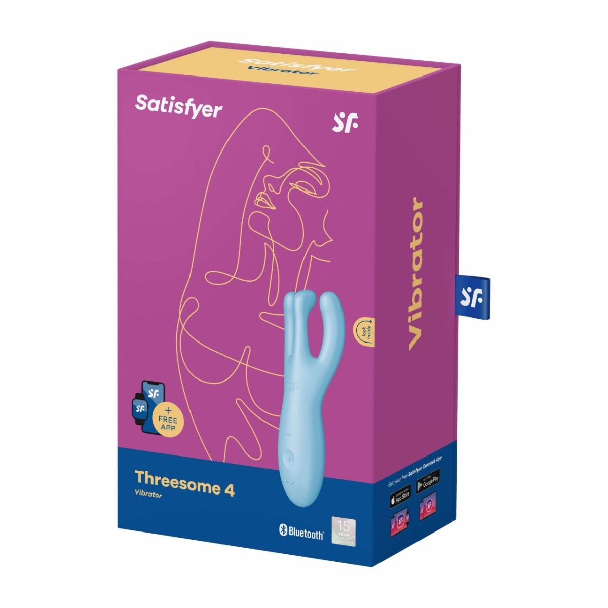 stimulateur de clitoris connecte threesome 4 14cm tiurquoise 2