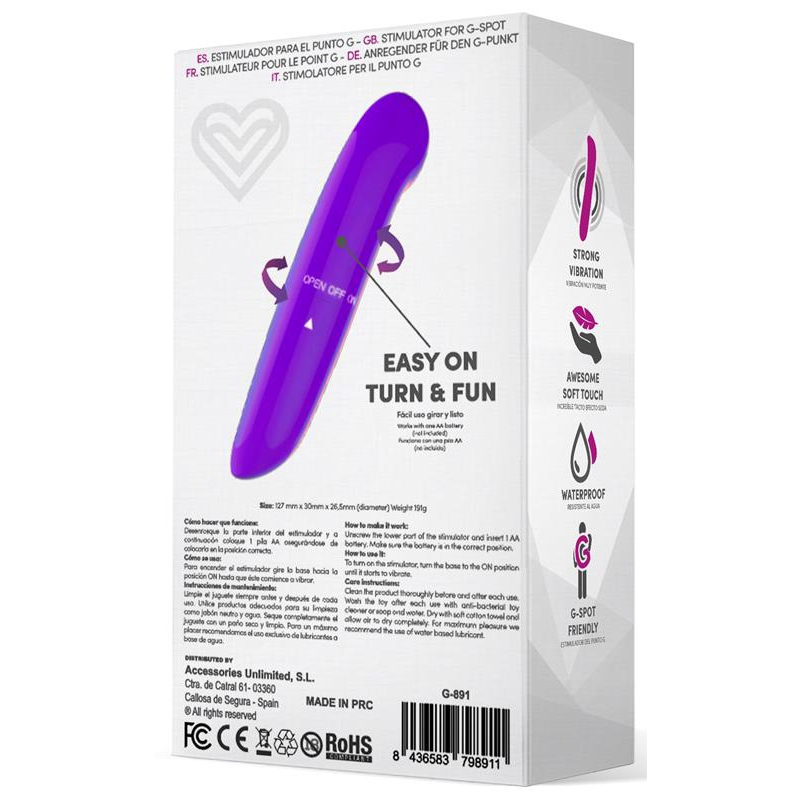 stimulateur de clitoris denzel 13 x 28cm violet 3