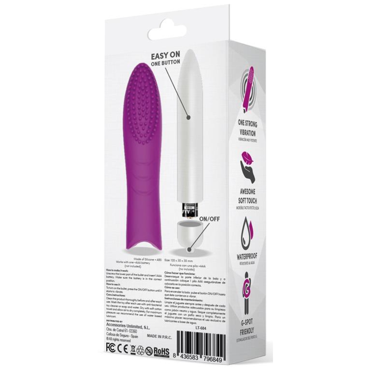 stimulateur de clitoris dotys 12 x 3cm rose 4