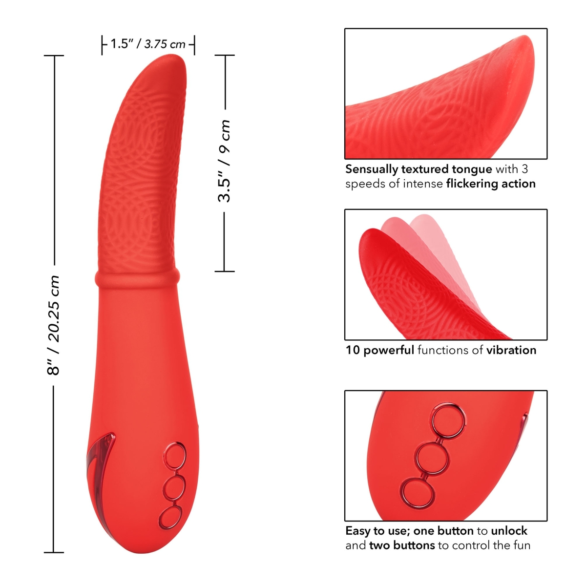 stimulateur de clitoris laguna beach 18cm rouge 5