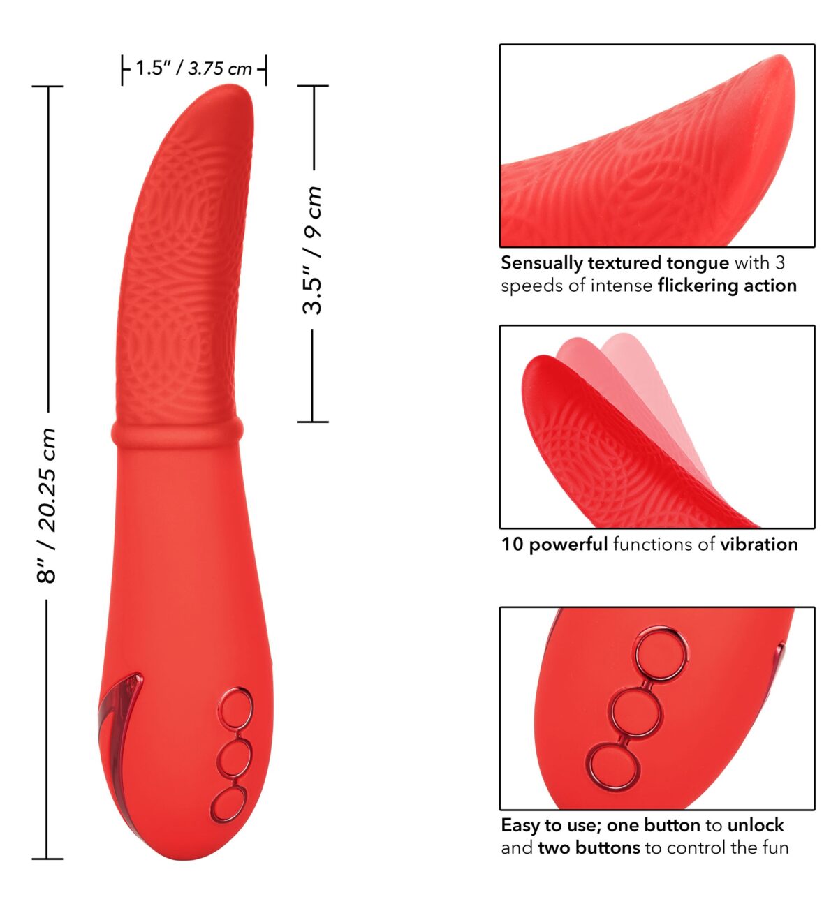 stimulateur de clitoris laguna beach 18cm rouge 5