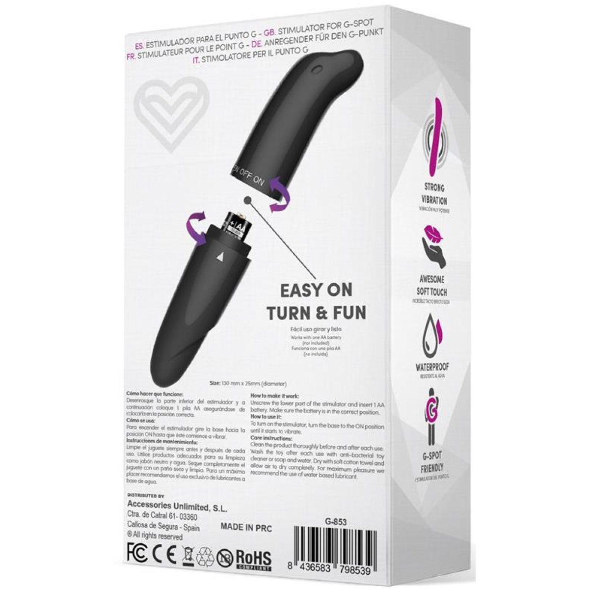 stimulateur de clitoris morton 13 x 25cm noir 4