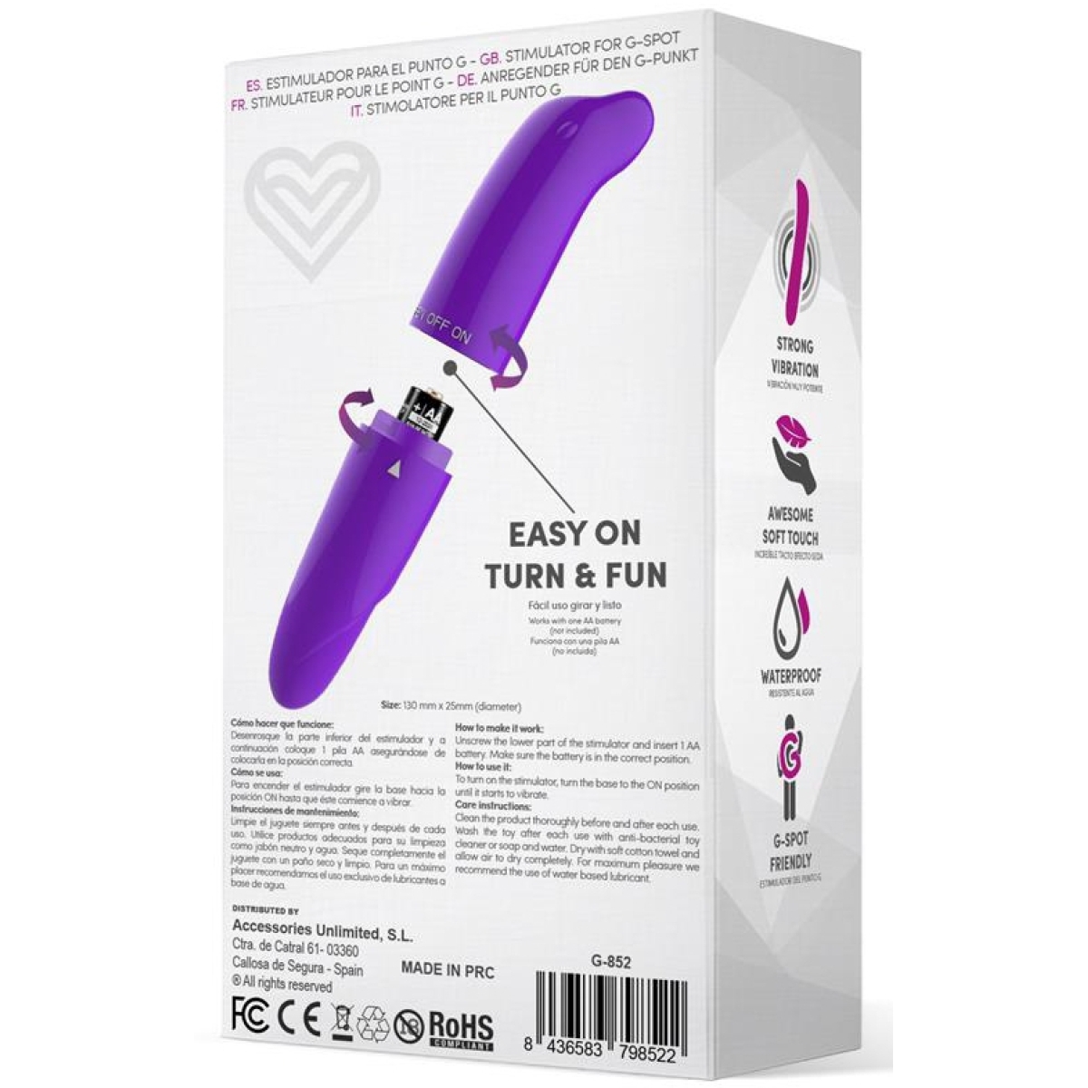 stimulateur de clitoris morton 13 x 25cm violet 4