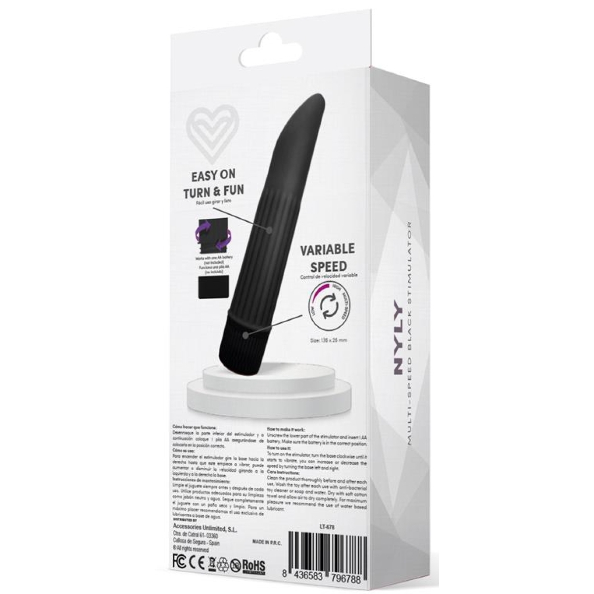 stimulateur de clitoris nyly 13 x 25cm noir 3