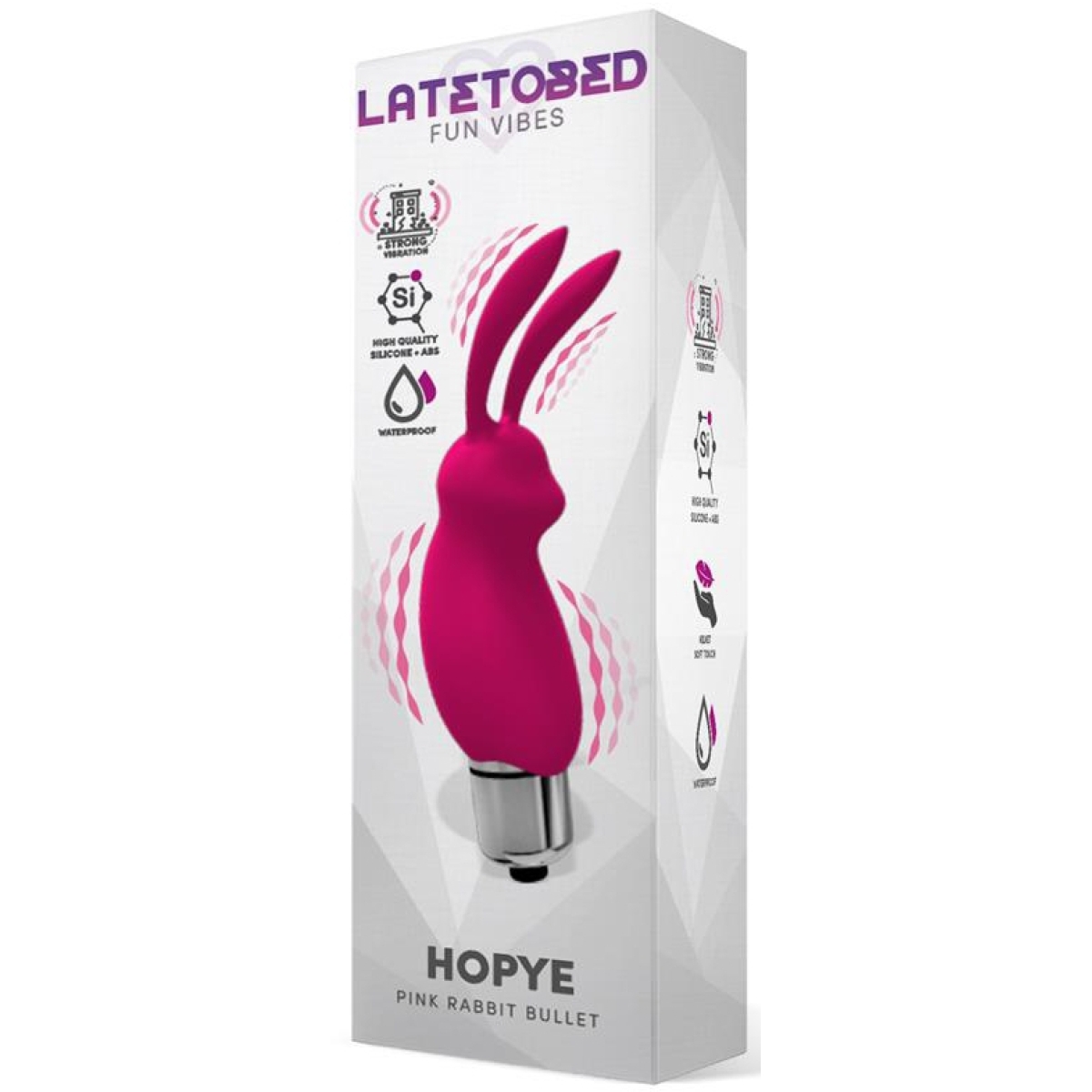 stimulateur de clitoris rabbit hopye 10 x 3cm rose 1