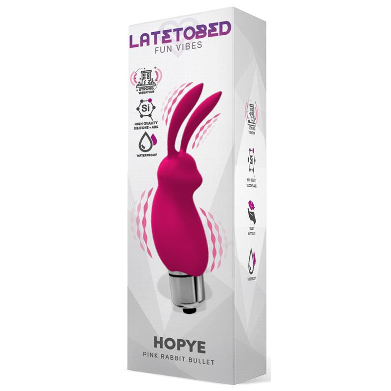 stimulateur de clitoris rabbit hopye 10 x 3cm rose 1