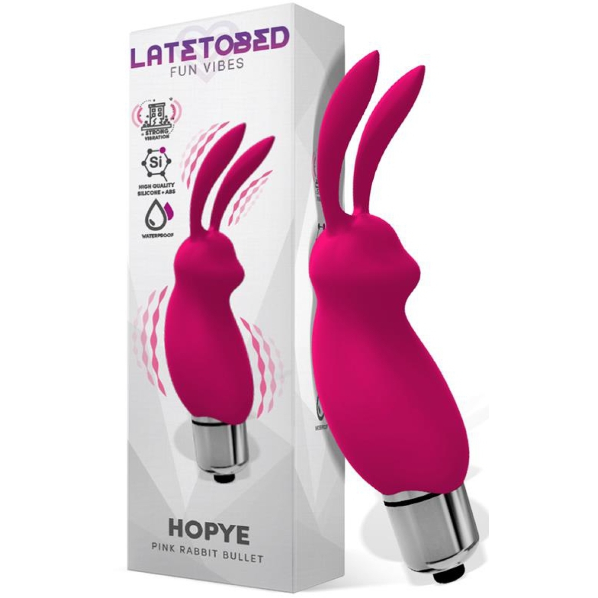 stimulateur de clitoris rabbit hopye 10 x 3cm rose 3