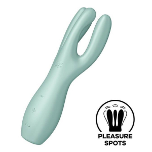 stimulateur de clitoris threesome satisfyer 14cm vert