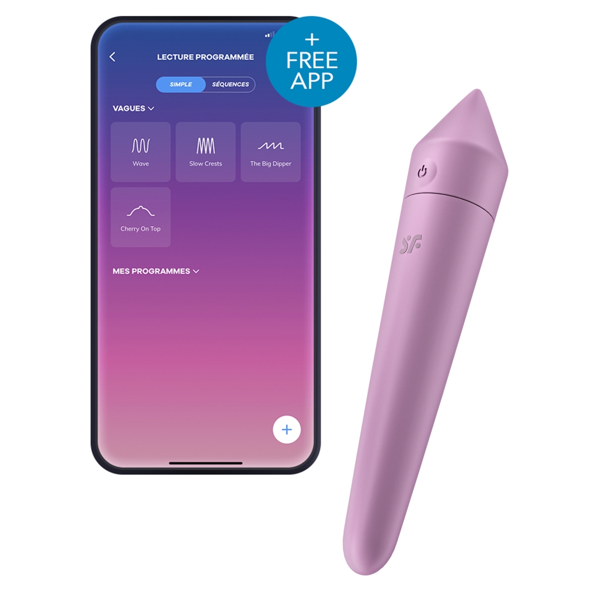 stimulateur de clitoris ultra power bullet 8 satisfyer lilas
