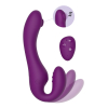 stimulateur de point g strapless strap on 13 x 35cm violet scaled