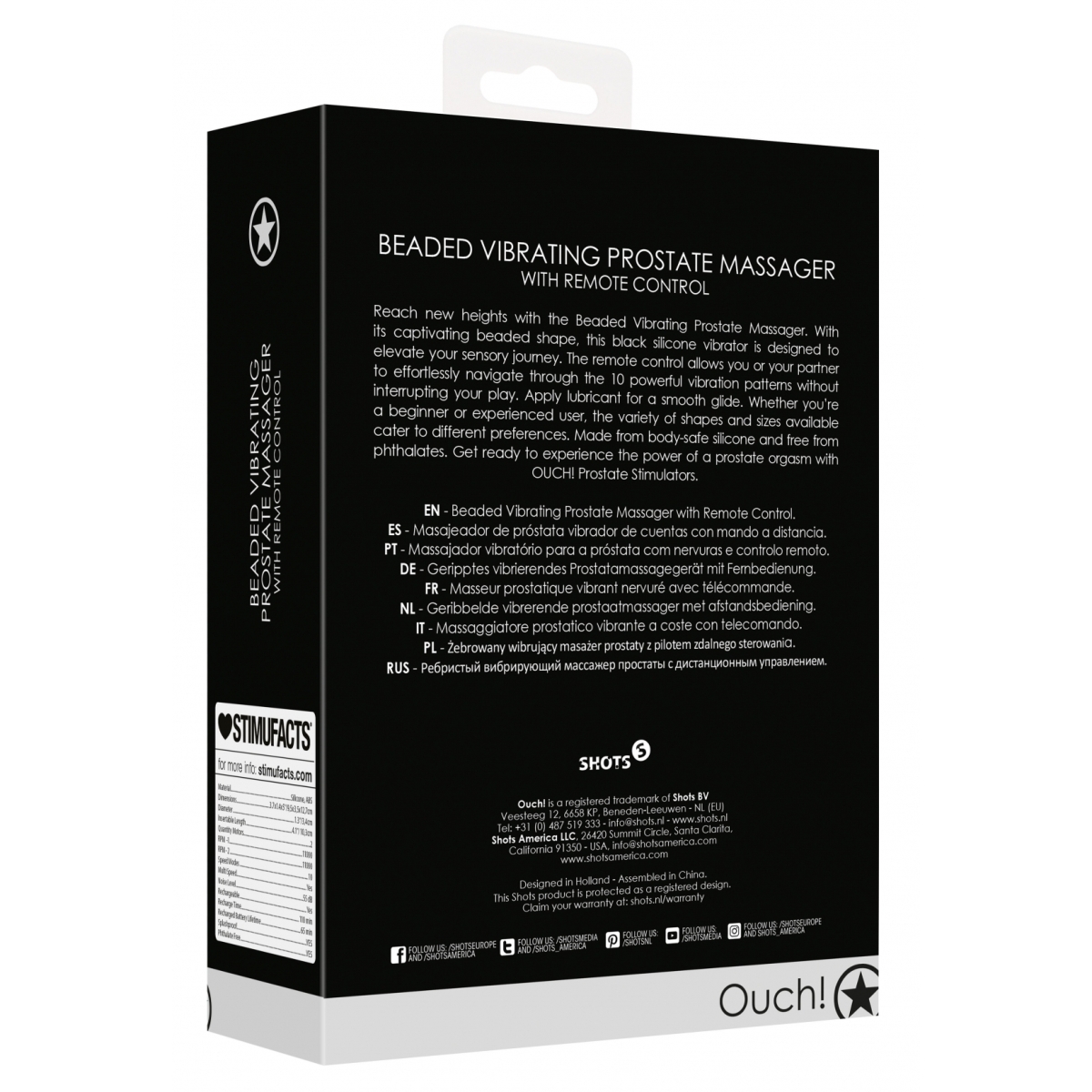 stimulateur de prostate beaded 10 x 35cm 5