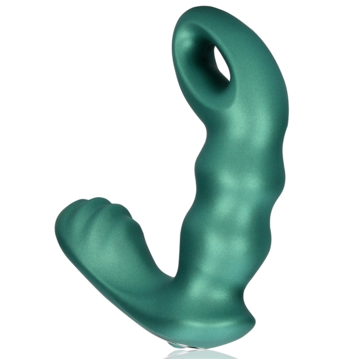 stimulateur de prostate beaded 10 x 35cm vert metallise 2