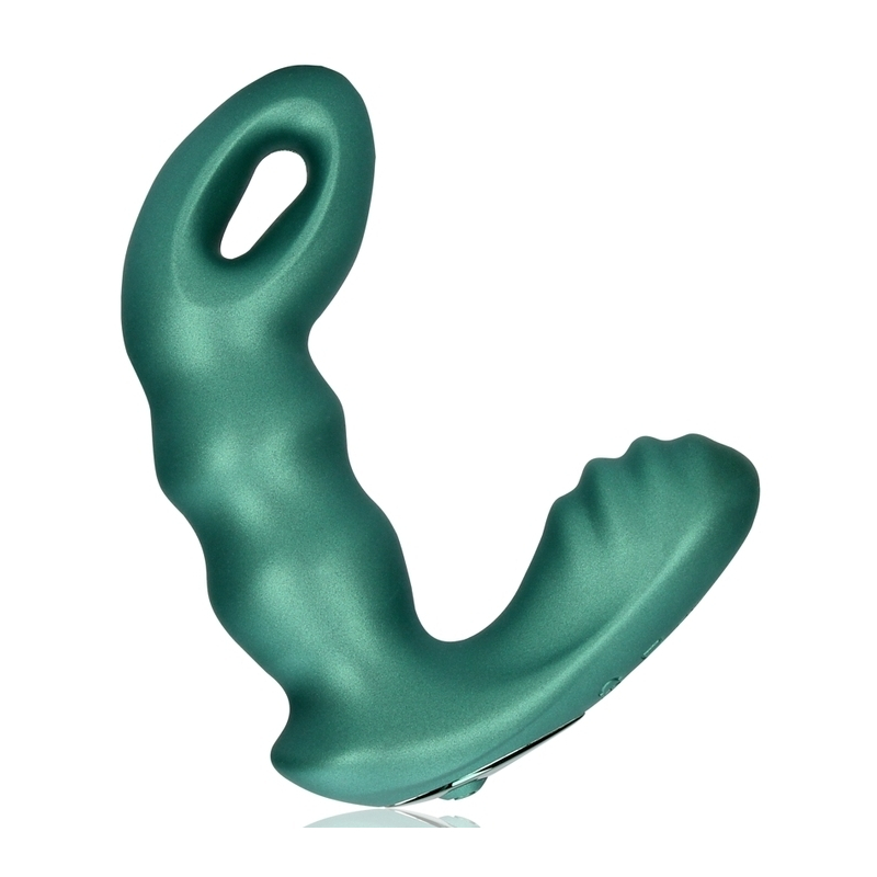 stimulateur de prostate beaded 10 x 35cm vert metallise 3