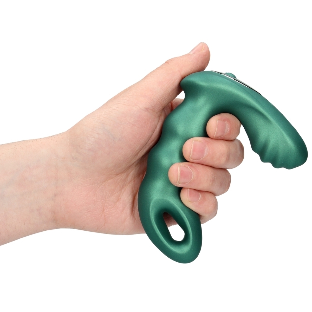 stimulateur de prostate beaded 10 x 35cm vert metallise 6