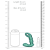 stimulateur de prostate beaded 10 x 35cm vert metallise 9