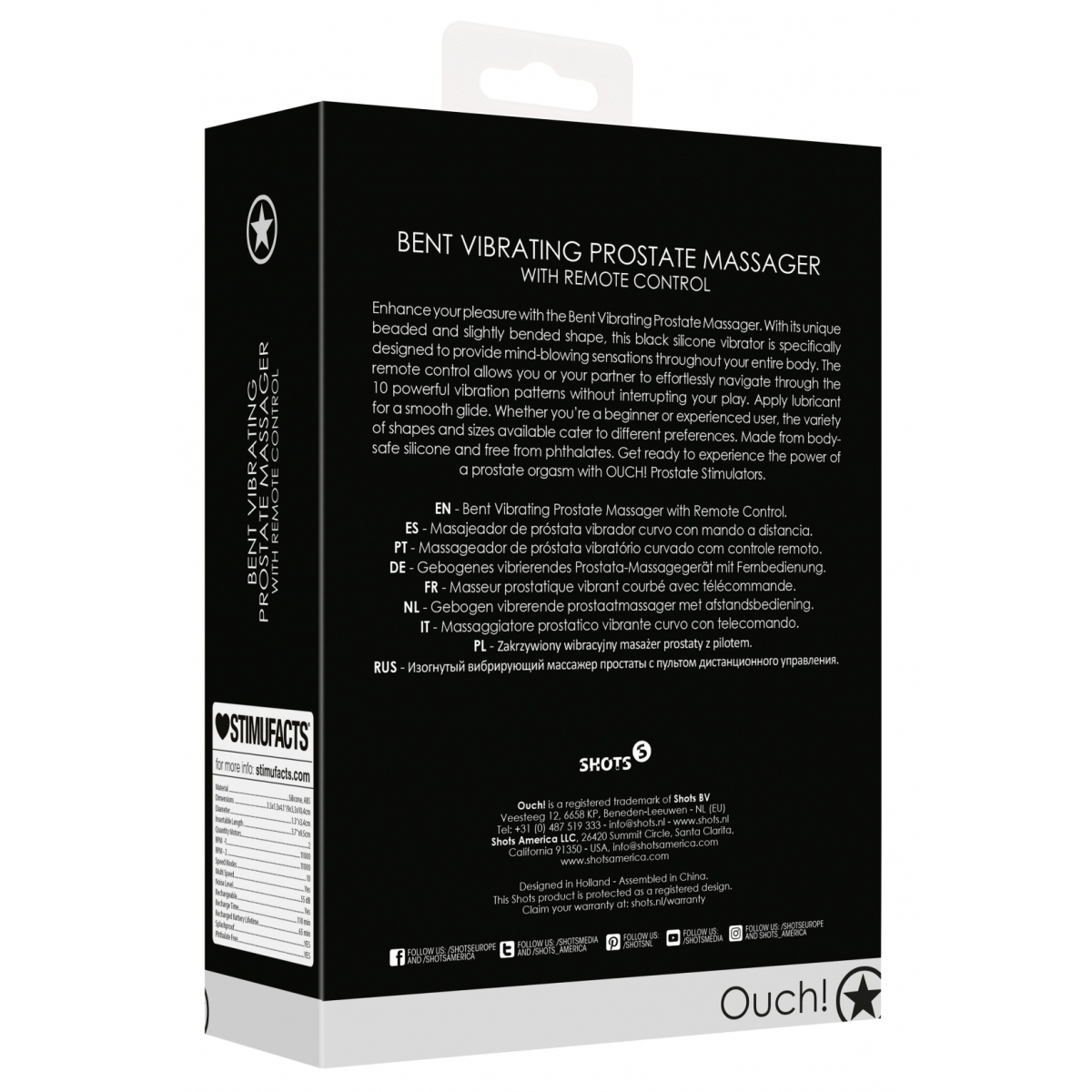 stimulateur de prostate bent 10 x 35cm 5